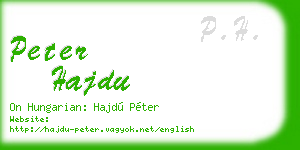 peter hajdu business card